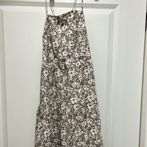 Rails Tan And White Floral Dress - image 1